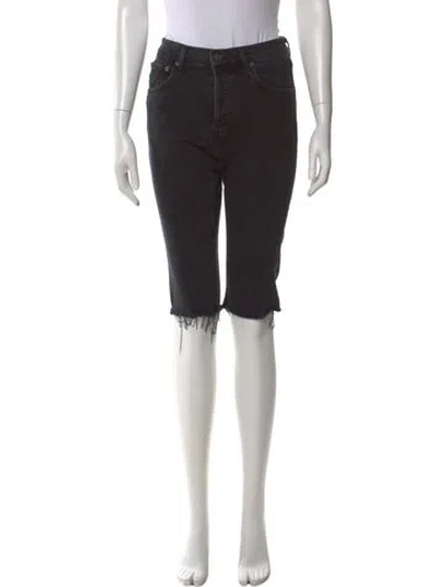 Pre-owned Agolde Knee-length Shorts In Black