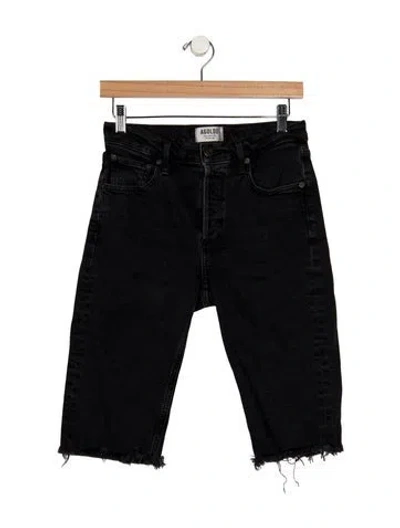 Pre-owned Agolde Knee-length Shorts In Black