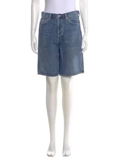 Pre-owned Agolde Knee-length Shorts In Blue