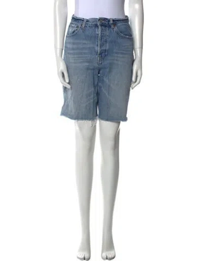 Pre-owned Agolde Knee-length Shorts In Blue