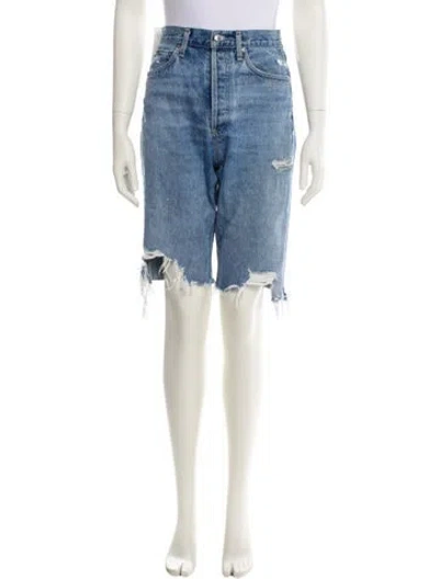 Pre-owned Agolde Knee-length Shorts In Blue