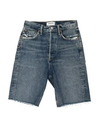 Pre-owned Agolde Knee-length Shorts In Blue