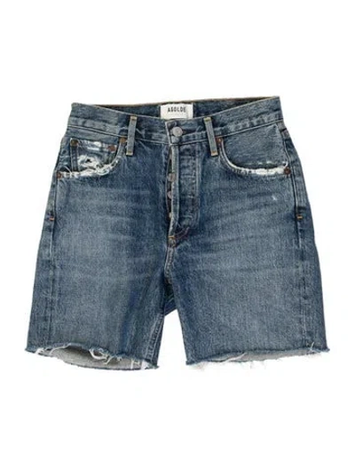 Pre-owned Agolde Knee-length Shorts In Blue