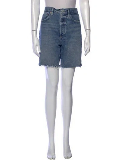 Pre-owned Agolde Knee-length Shorts In Blue