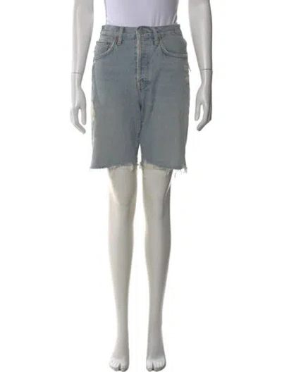 Pre-owned Agolde Knee-length Shorts In Blue