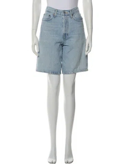 Pre-owned Agolde Knee-length Shorts In Blue