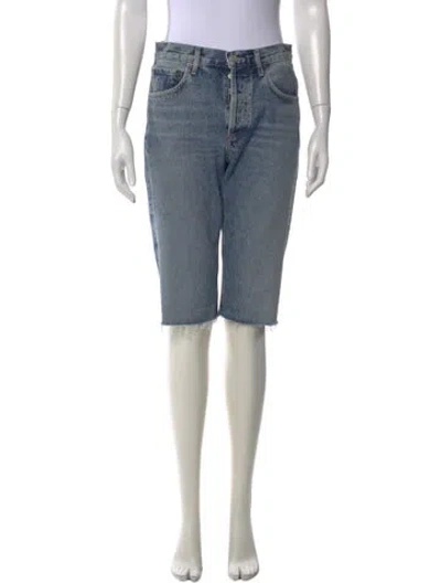 Pre-owned Agolde Knee-length Shorts In Blue