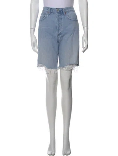 Pre-owned Agolde Knee-length Shorts In Blue