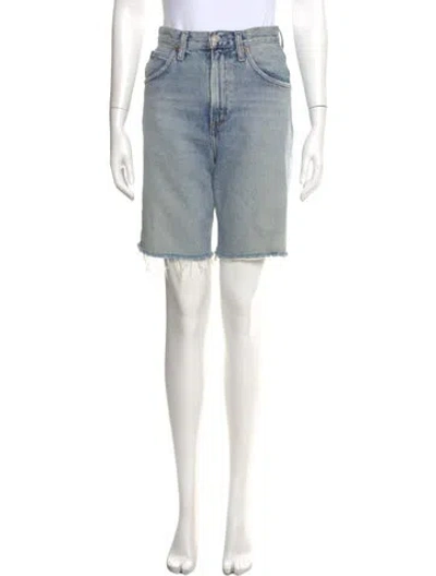 Pre-owned Agolde Knee-length Shorts In Blue