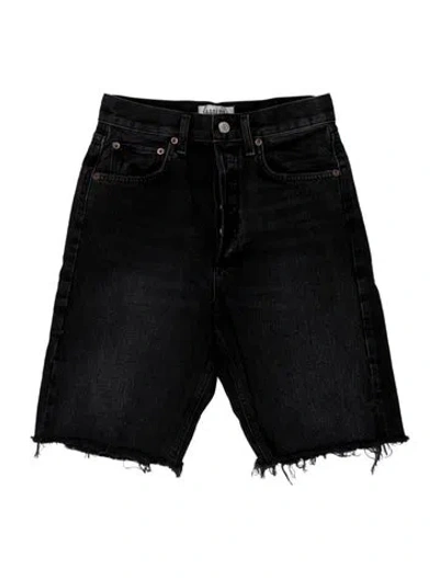 Pre-owned Agolde Knee-length Shorts In Blue