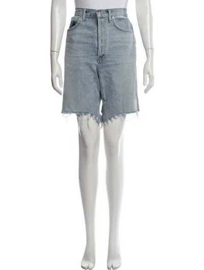 Pre-owned Agolde Knee-length Shorts In Blue