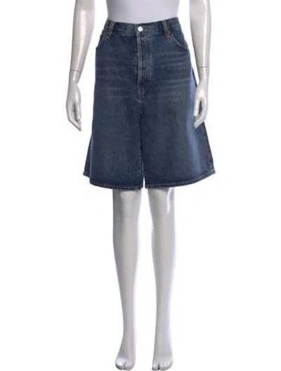 Pre-owned Agolde Knee-length Shorts In Blue