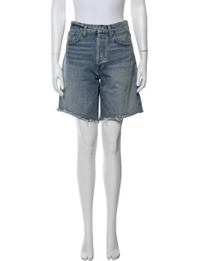Pre-owned Agolde Knee-length Shorts In Blue