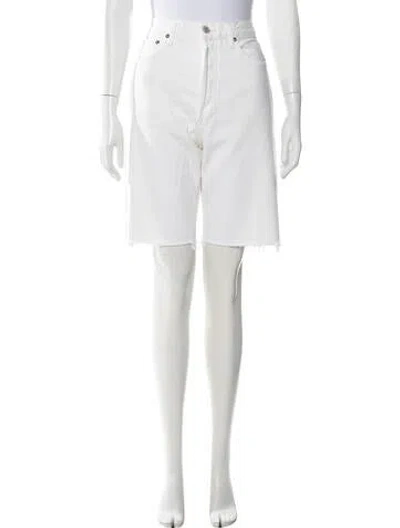 Pre-owned Agolde Knee-length Shorts W/ Tags In White