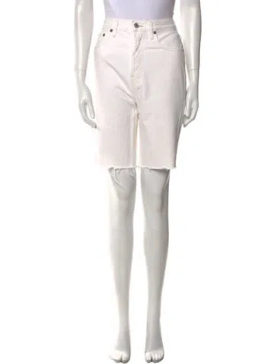 Pre-owned Agolde Knee-length Shorts In White