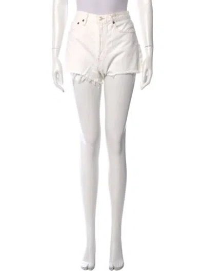 Pre-owned Agolde Knee-length Shorts In White