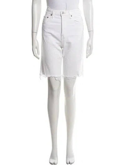 Pre-owned Agolde Knee-length Shorts In White