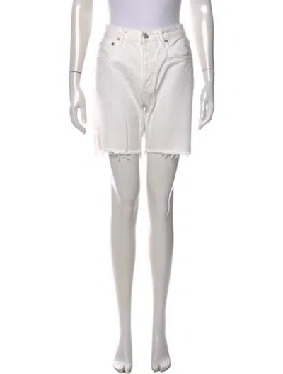 Pre-owned Agolde Knee-length Shorts In White
