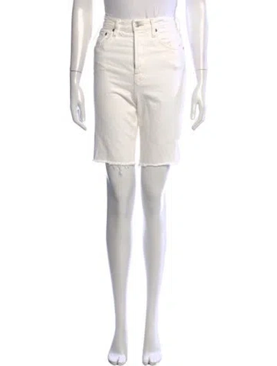 Pre-owned Agolde Knee-length Shorts In White