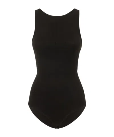 Agolde Knitted Bodysuit In Black