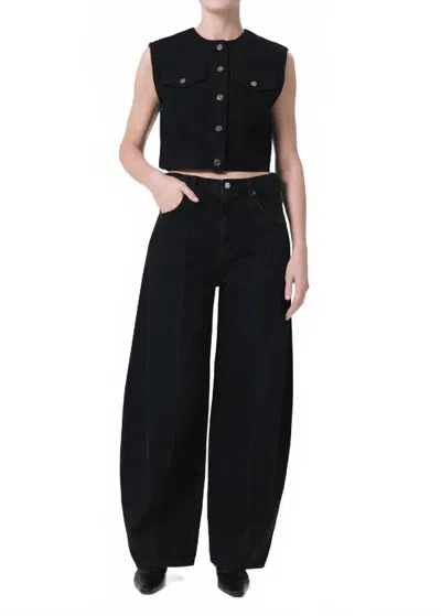 Agolde Kristen Jean In Crushed In Black