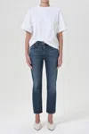 Agolde Kye Mid Rise Straight Crop Jeans In Control