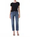 Agolde Kye Mid Rise Straight Crop Jean In Notion In Blue