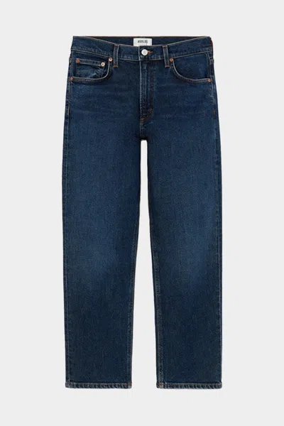Agolde Kye Mid-rise Straight Crop Jean In Song In Blue