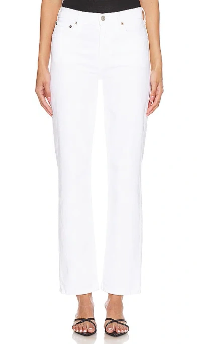 Agolde 90s Crop Mid Rise Loose Straight Jean In Element In White