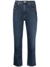 Agolde Kye Straight-leg Cropped Jeans In Blue