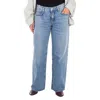 Agolde Ladies Libertine Low Slung Baggy Jeans In Blue