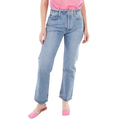 Agolde Ladies Infinite Vintage Indigo 90s Pinch Waist High Rise Straight Jeans In Blue