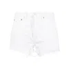 Agolde Parker Vintage Cutoff Organic Denim Shorts In White