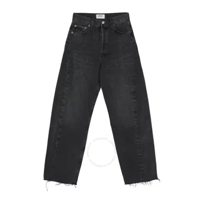 Agolde Ladies Possess Luna High Rise Pieced Taper Jeans In Black