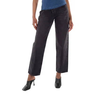 Agolde Ladies Shambles (washed Black) Criss Cross Jeans