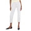 Agolde Ladies White 90s Crop Mid Rise Straight Jeans In White
