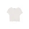 Agolde Ladies White Savannah Cropped Tee In White