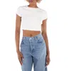 Agolde Ladies White Savannah Cropped Tee