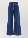 Agolde Low Curve High-rise Wide-leg Jeans In Blue