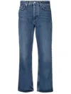 Agolde Lana Crop In Pattern Clothing In Blue