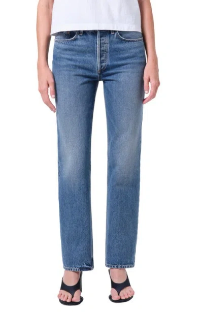Agolde Lana High Waist Straight Leg Jeans In Multi