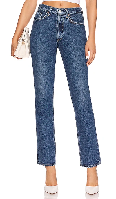 Agolde Lana Mid Rise Straight Jeans In Sphere