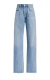 Agolde Lana Rigid Mid-rise Straight-leg Jeans In Light Wash