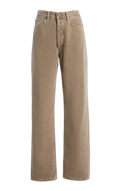 Agolde Lana Rigid Mid-rise Straight-leg Jeans In Brown