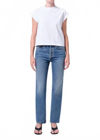 Agolde Lana Straight Leg Jean In Liberty In Blue