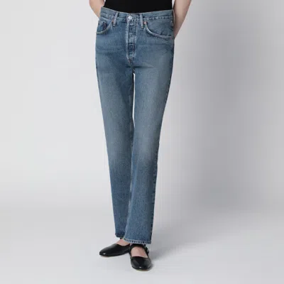 Agolde Lana Straight-leg Jeans In Indigo Denim In Blue
