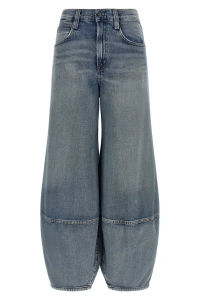 Agolde High Waist Wide Leg Denim Jeans In Blue