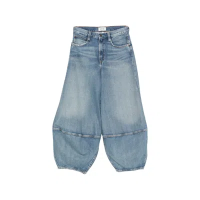 Agolde Lantern Seam-detail Jeans In Blue