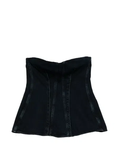 Agolde Lara Corset Top In Black