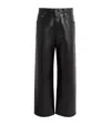 Agolde Leather-blend Ren Jeans In Black